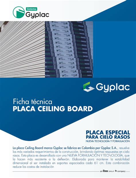 Pdf Lamina De Yeso Regular Ceiling Board Dokumen Tips