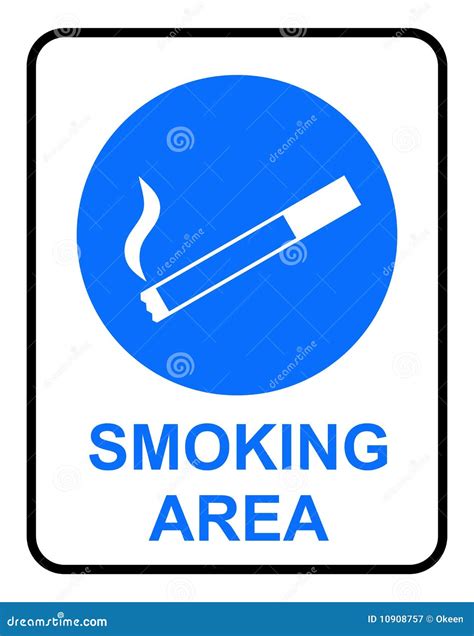 Smoking Area Sign Stock Vector Illustration Of Allow 10908757