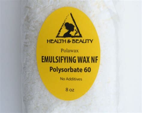 8 Oz Emulsifying Wax Nf Polysorbate 60 Pure Polawax Etsy