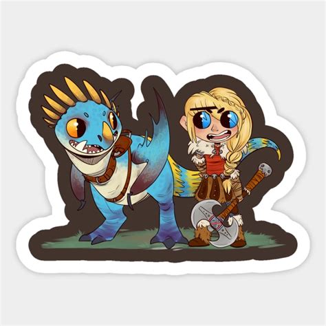 Astrid And Stormfly How To Train Your Dragon Sticker Teepublic