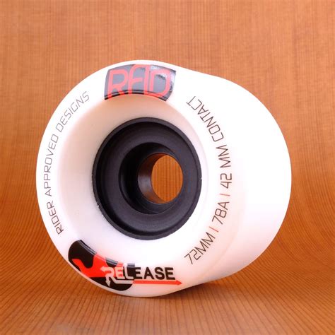 Rad Release 72mm 78a White Wheels The Longboard Store