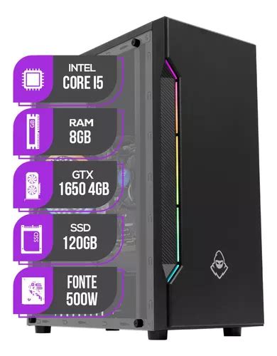 Pc Gamer Mancer Intel Core I5 Gtx 1650 4gb 8gb Ssd 120gb Frete grátis