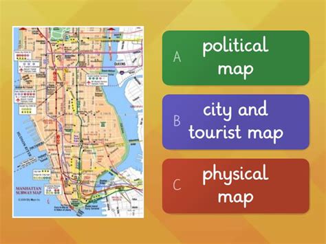 TYPES OF MAPS Political Physical City And Tourist CLIL Geography Kuis