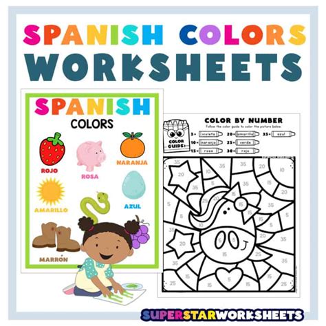 Spanish Color Worksheets Superstar Worksheets