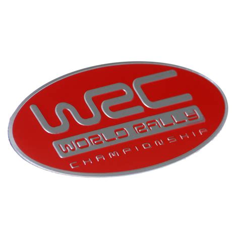 ADESIVO BADGE EMBLEMA EM METAL INOX ESCOVADO WORLD RALLY CHAMPIONSHIP