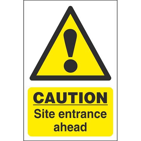 Caution Sight Entrance Ahead Signs Hazard Construction Safety Signs