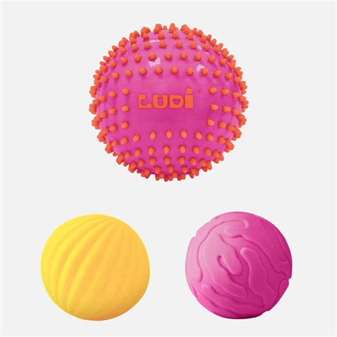 Lot De 3 Balles Sensorielles Roses Ludi Ecoterre