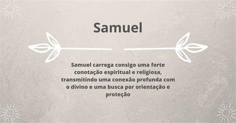 Significado Do Nome Samuel