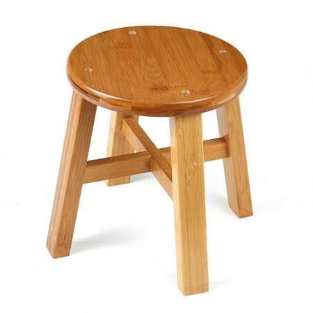 10" Wooden Round Stool Adult Kids Seat Stool Foot Rest Stool Shower ...