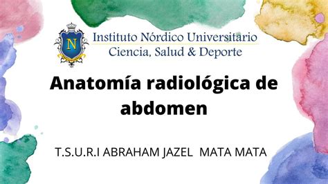 Anatomía Radiológica De Abdomen Abraham Jazel Mata Mata Udocz