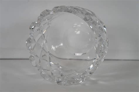 Vintage Orrefors Sofiero By Gunnar Cyren Cut Crystal Bowl Dish Signed