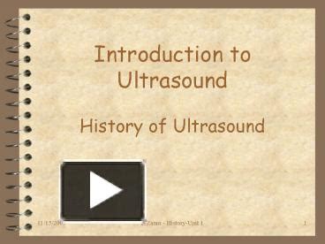 PPT Introduction To Ultrasound History Of Ultrasound PowerPoint