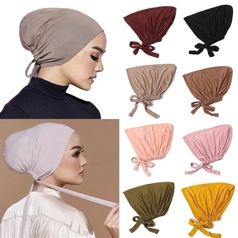 New Soft Modal Muslim Turban Hat Inner Hijab Caps Islamic Underscarf