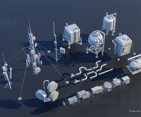 Artstation Futuristic City Pack Vol 01 Game Assets