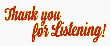 Thank You For Listening Logo Images And Photos Finder