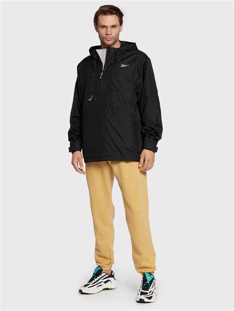 Reebok Kurtka Anorak Vector Hg Czarny Relaxed Fit Modivo Pl