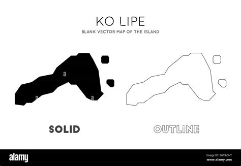 Ko Lipe Map Blank Vector Map Of The Island Borders Of Ko Lipe For