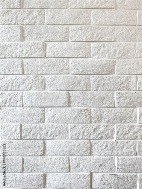 Abstract white brick wall texture for pattern background. Stock Photo ...