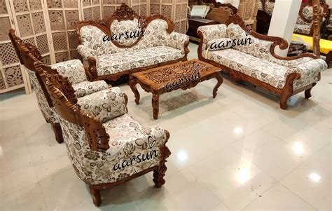 Teak Wood Dilwala Sofa Set Yt 172