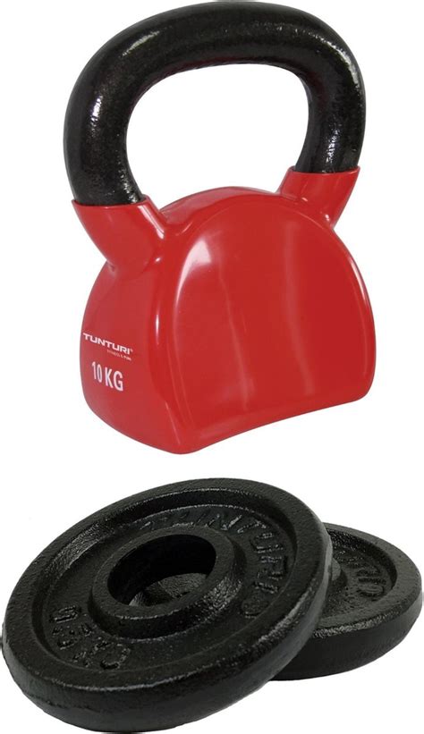 Tunturi Fitness Set Halterschijven 2 X 0 5 Kg Kettlebell 10 Kg