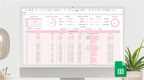 Aesthetic Google Sheets Templates Gridfiti