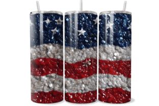 D American Flag Tumbler Wrap Graphic By Ladyandbuns Creative Fabrica