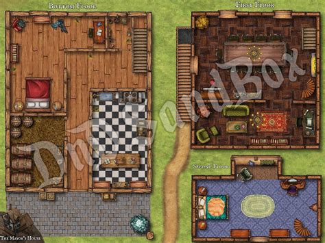 Multi Story Mayors House Digital Dnd Map Etsy Australia