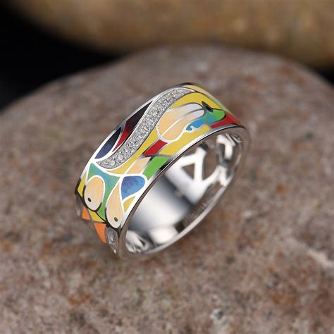 Santuzza Handmade Enamel Silver Ring For Women 925 Sterling Etsy