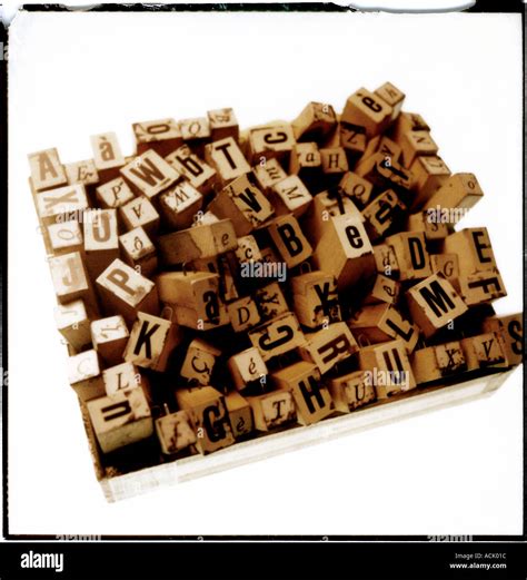 A Collection Of Letter Blocks Stock Photo Alamy