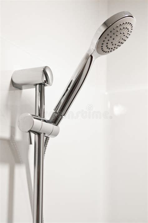 Modern chrome shower head stock photo. Image of fixture - 8274494