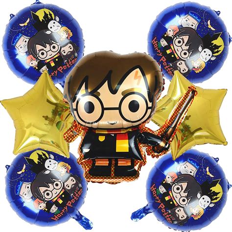 Set De Globos De Harry Potter Con Estrellas Y Estampados Ideal Para