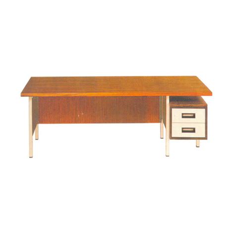 Teak Wood Rectangular Steel Office Table With Storage At Best Price In