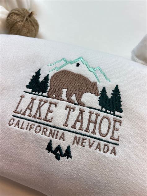 Lake Tahoe Embroidered Sweatshirt Crewneck Terrabell Designs