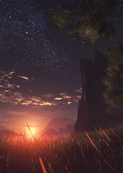 Anime Cliff Background Sunset A collection of the top 69 anime sky wallpapers and backgrounds ...