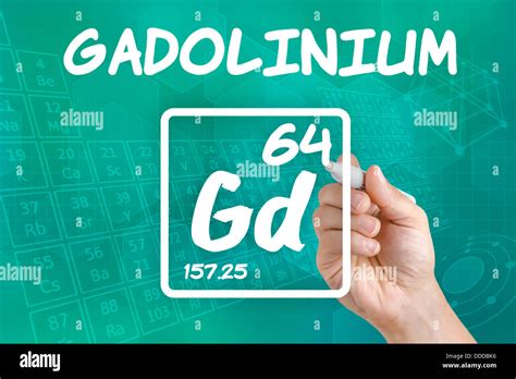 Symbol for the chemical element gadolinium Stock Photo - Alamy