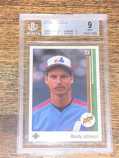 Upper Deck Randy Johnson Rc Rookie Graded Bgs Mint Ebay