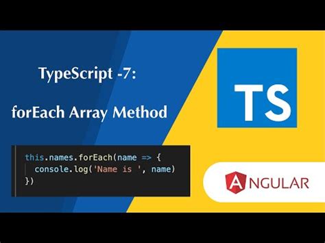 ForEach In Typescript Typescript Tutorial In Telugu Angular Course