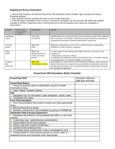 Free 10 Nursing Skills Checklist Samples Health Assistant