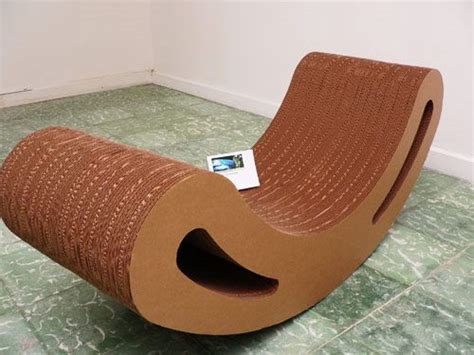 Rocking Lounge Chair Made Entirely Of Cardboard Artofit