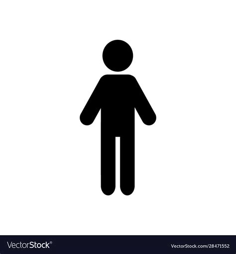 Man Icon Isolated On White Background Royalty Free Vector