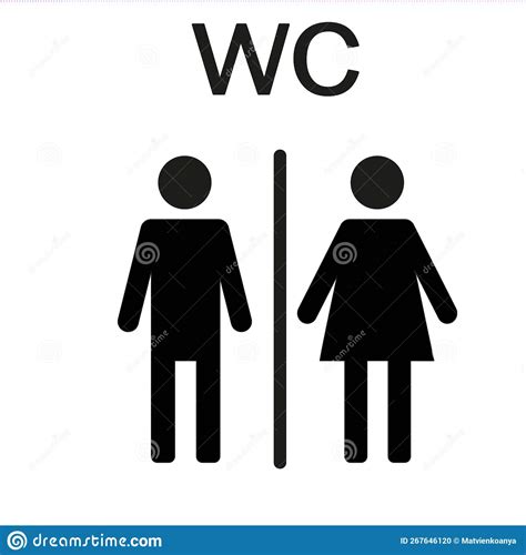 Wc Wayfinding Vector Illustration Icons Toilet Male And Female Gender