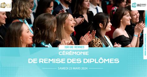 Cérémonie de Remise des Diplômes 2024 IGR IAE Rennes