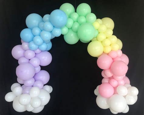 Rainbow Balloon Garland Kit Pastel Rainbow Balloon Garland Etsy In