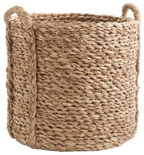 Large Woven Seagrass Basket Modern Baskets Dallas By Wisteria