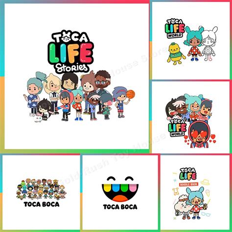 Toca Life World Patch Iron On Transfer Stickers Cute Cartoon Animal