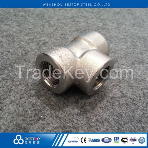 ASME B16 11 Stainless Steel 304 316 Forged Threaded Tee High Pressure