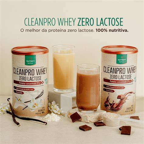 Existe Whey Sem Lactose - Whey Protein Sem Lactose - Clean Pro Whey Zero Lactose - Nutrify
