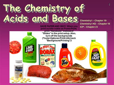 The Chemistry Of Acids And Bases Presentation Chemistry