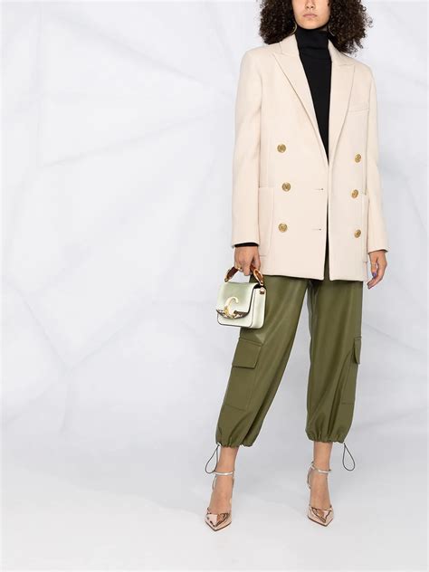 Balmain Blazer Lapelas E Abotoamento Duplo Farfetch Balmain