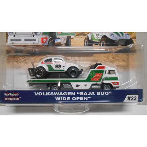 VOLKSWAGEN BEETLE BAJA BUG WIDE OPEN TEAM TRANSPORT HOT WHEELS BCN STOCK CARS
